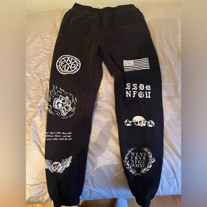 Darc Sport SHE Black Graphic Sweatpants Size S